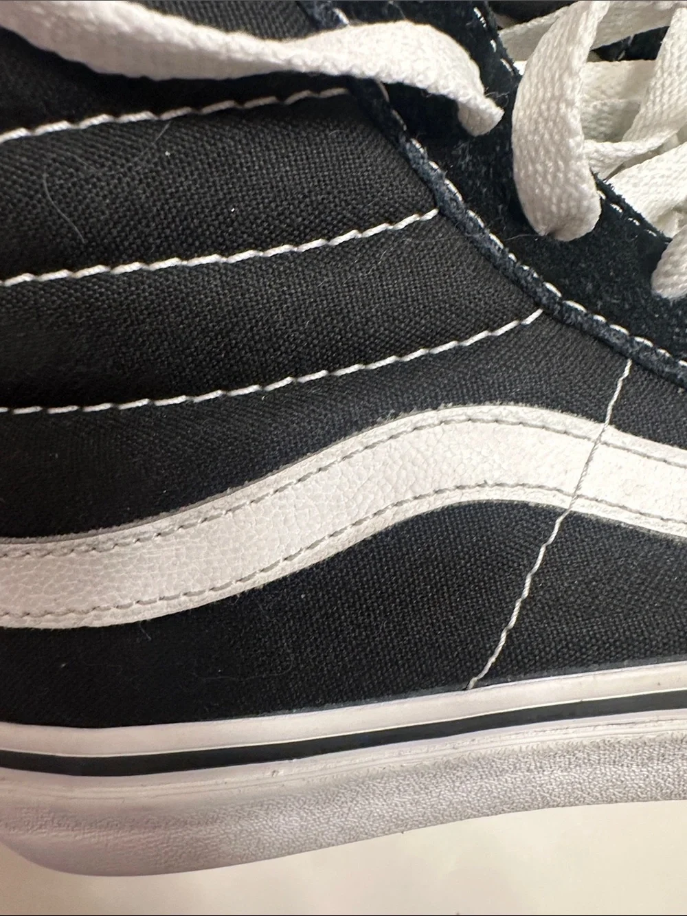 Vans Black and White Sk8-High Classic Sneakers - Picture 3 of 7